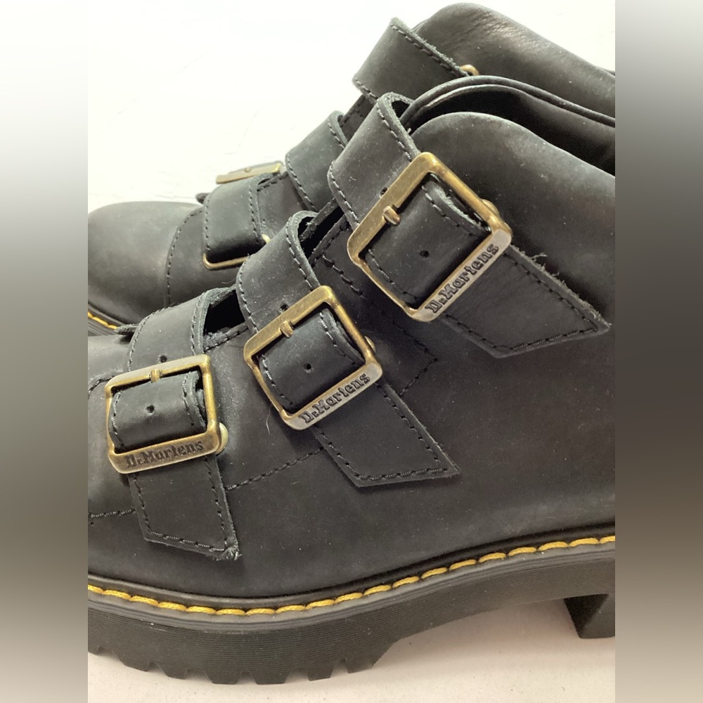Dr. Martens Coppola Black Platform Shoes leather size 10 - Picture 5 of 12